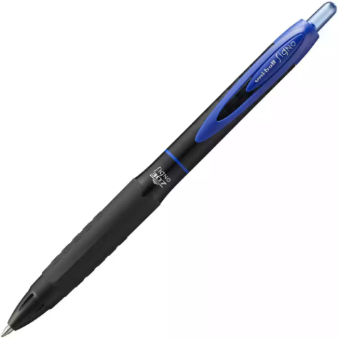 Picture of UNI-BALL UMN307 SIGNO RETRACTABLE GEL INK ROLLERBALL PEN 0.5MM BLUE