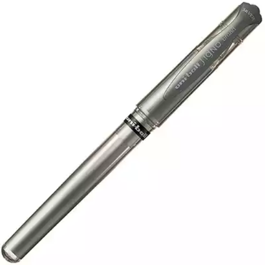 Picture of UNI-BALL UM153 SIGNO GEL INK PEN 1.0MM METALLIC SILVER