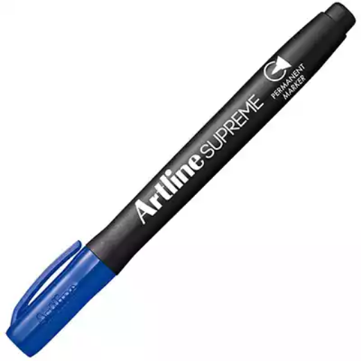 Picture of ARTLINE SUPREME ANTIMICROBIAL PERMANENT MARKER BULLET 1.0MM BLUE