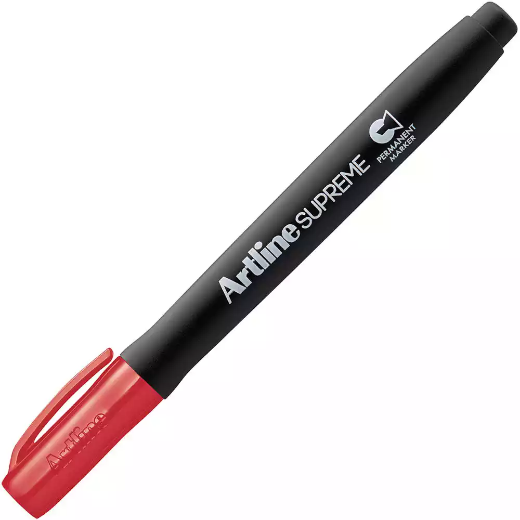 Picture of ARTLINE SUPREME ANTIMICROBIAL PERMANENT MARKER CHISEL 5MM RED