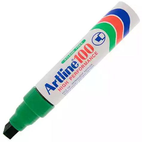 Picture of ARTLINE 100 PERMANENT MARKER CHISEL 12MM GREEN