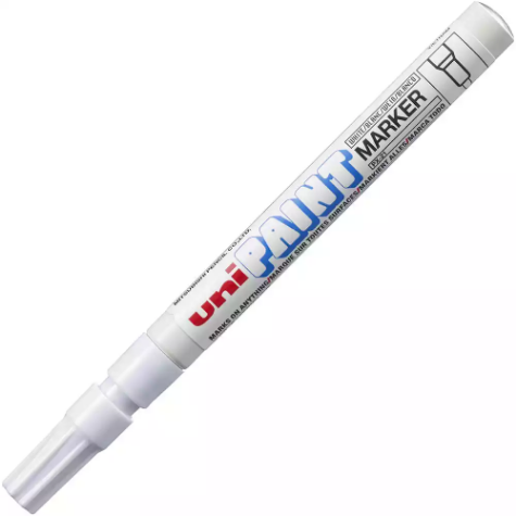 Picture of UNI-BALL PX-21 PAINT MARKER BULLET 1.2MM WHITE