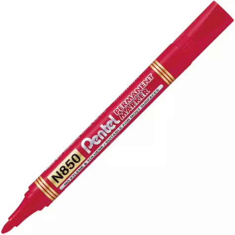 Picture of Pentel Permanent Marker with Bullet Point Tip Red