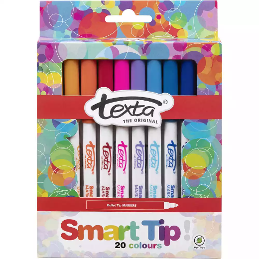 Picture of TEXTA SMARTTIP COLOURING MARKERS ASSORTED WALLET 20