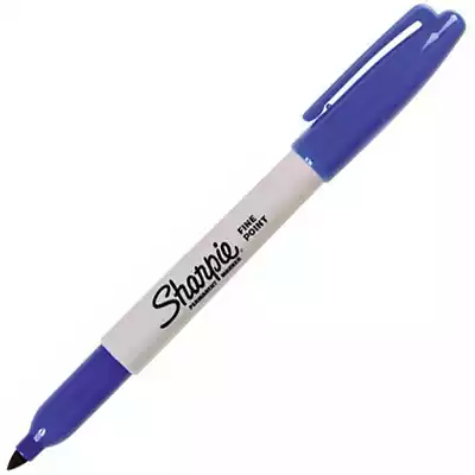 Picture of SHARPIE PERMANENT MARKER BULLET FINE 1.0MM BLUE BOX 12