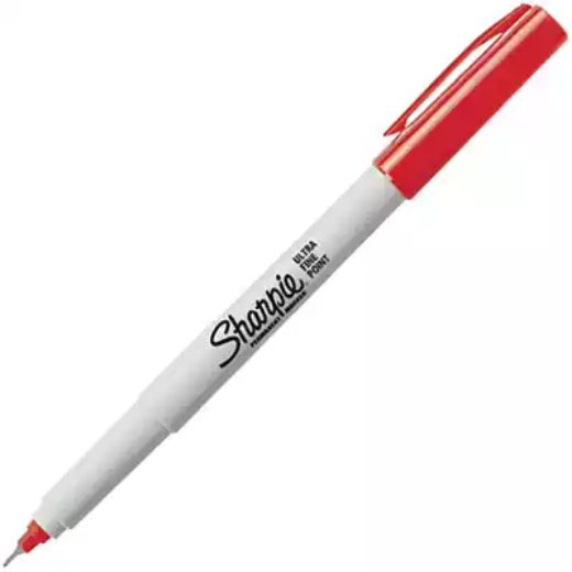 Picture of SHARPIE PERMANENT MARKER BULLET ULTRA FINE 0.3MM RED