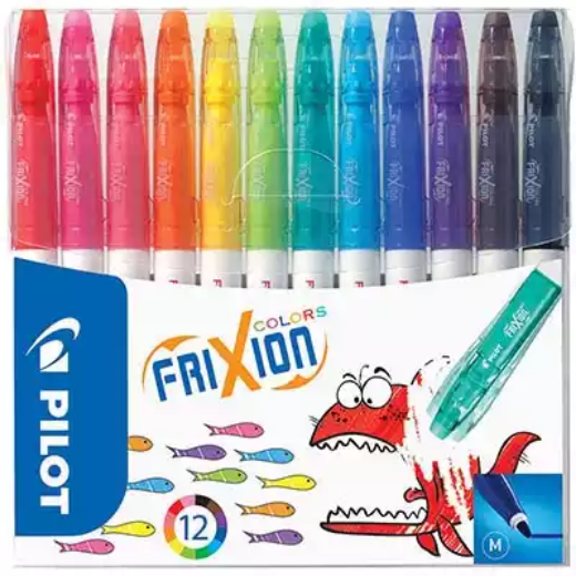 Picture of PILOT FRIXION ERASABLE MARKER 2.5MM ASSORTED WALLET 12