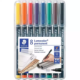 Picture of STAEDTLER 313 LUMOCOLOR PERMANENT MARKER BULLET SUPERFINE 0.4MM ASSORTED WALLET 8