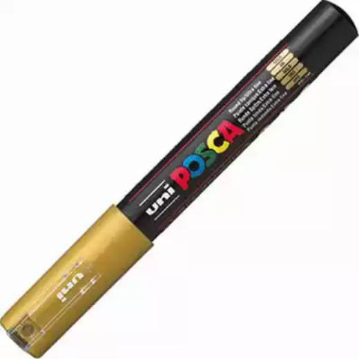 Picture of POSCA PC-1M PAINT MARKER BULLET EXTRA FINE 1.0MM GOLD