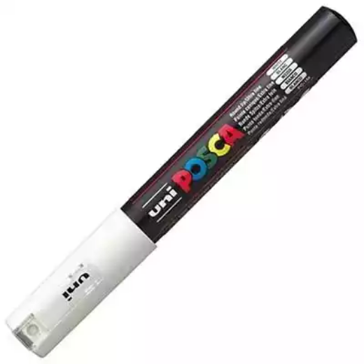 Picture of POSCA PC-1M PAINT MARKER BULLET EXTRA FINE 1.0MM WHITE