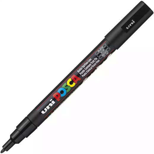 Picture of POSCA PC-3M PAINT MARKER BULLET FINE 1.3MM BLACK