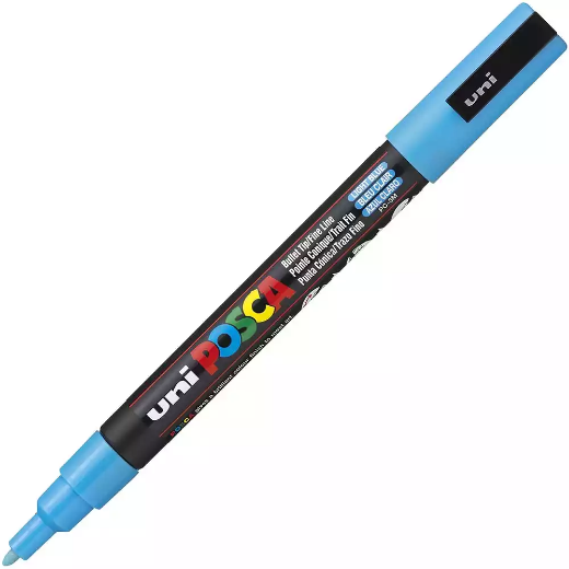 Picture of POSCA PC-3M PAINT MARKER BULLET FINE 1.3MM LIGHT BLUE