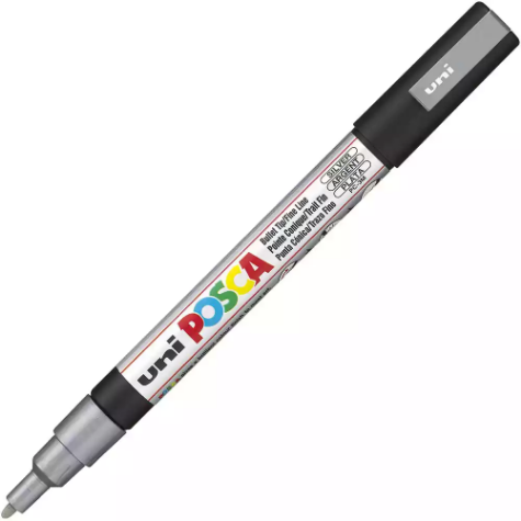 Picture of POSCA PC-3M PAINT MARKER BULLET FINE 1.3MM SILVER