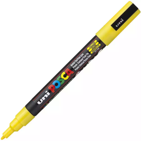 Picture of POSCA PC-3M PAINT MARKER BULLET FINE 1.3MM YELLOW