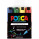 Picture of POSCA PC-8K PAINT MARKER CHISEL BROAD 8MM ASSORTED PACK 4