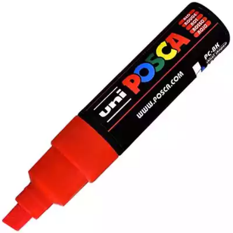 Picture of POSCA PC-8K PAINT MARKER CHISEL BROAD 8MM RED