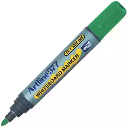 Picture of ARTLINE 577 WHITEBOARD MARKER BULLET 3MM GREEN