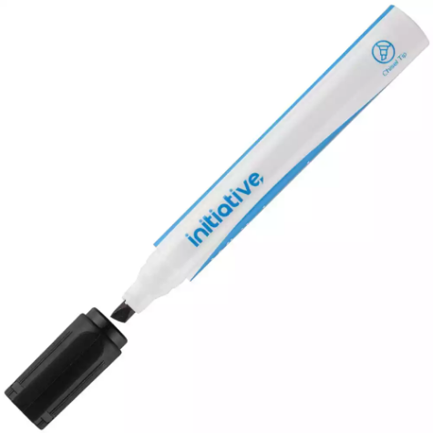Picture of INITIATIVE WHITEBOARD MARKER CHISEL 5MM BLACK