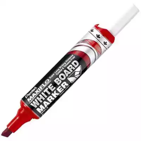 Picture of PENTEL MWL6 MAXIFLO WHITEBOARD MARKER CHISEL 7.0MM RED