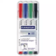 Picture of STAEDTLER 341 LUMOCOLOR COMPACT WHITEBOARD MARKER BULLET WALLET 4