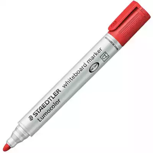 Picture of STAEDTLER 351 LUMOCOLOR WHITEBOARD MARKER BULLET RED