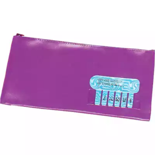 Picture of MARBIG NAME PENCIL CASE LARGE 325 X 165MM ASSORTED COLOUR