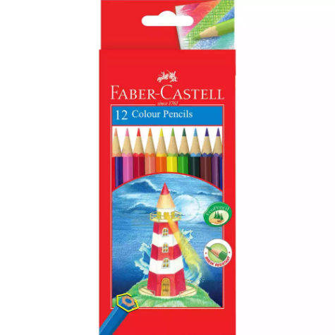 Picture of FABER-CASTELL COLOUR PENCILS ASSORTED PACK 12