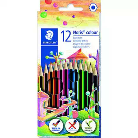 Picture of STAEDTLER 185 NORIS COLOUR PENCILS ASSORTED BOX 12