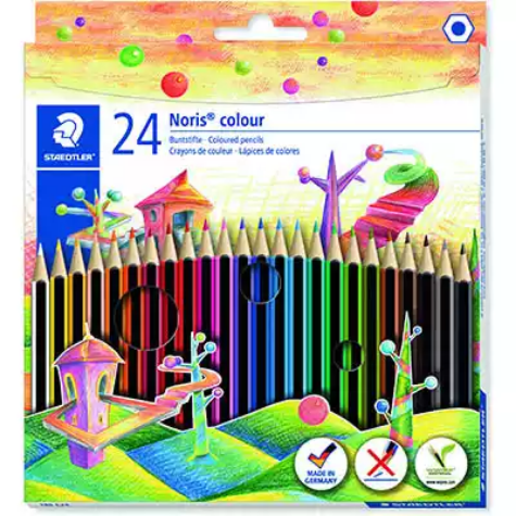 Picture of STAEDTLER 185 NORIS COLOUR PENCILS ASSORTED BOX 24