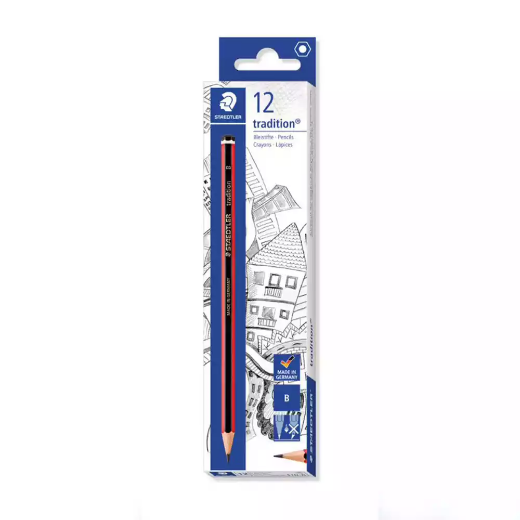 Picture of STAEDTLER 110 TRADITION GRAPHITE PENCILS B BOX 12