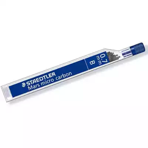 Picture of STAEDTLER 250 MARS MICRO CARBON MECHANICAL PENCIL LEAD REFILL B 0.7MM TUBE 12