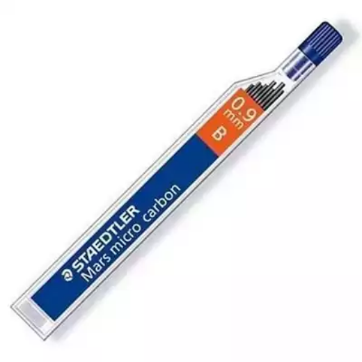 Picture of STAEDTLER 250 MARS MICRO CARBON MECHANICAL PENCIL LEAD REFILL B 0.9MM TUBE 12