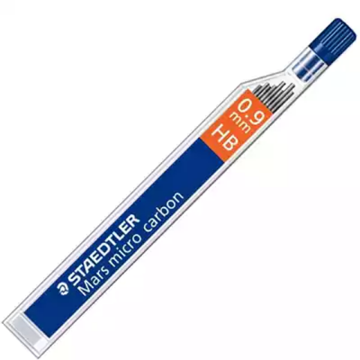 Picture of STAEDTLER 250 MARS MICRO CARBON MECHANICAL PENCIL LEAD REFILL HB 0.9MM TUBE 12