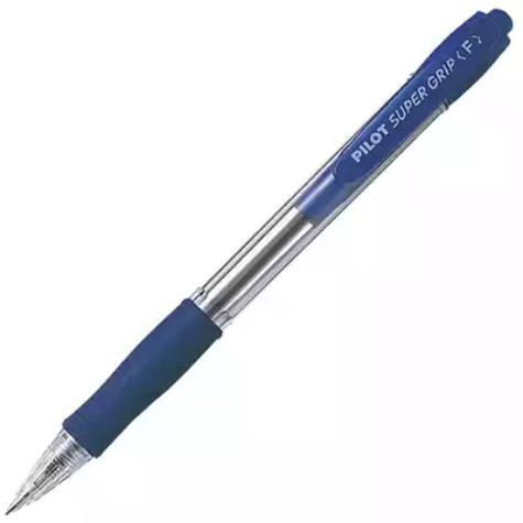 Picture of PILOT SUPER GRIP RETRACTABLE BALLPOINT PEN FINE 0.7MM BLUE