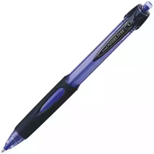 Picture of UNI-BALL SN220 POWER TANK RETRACTABLE BALLPOINT PEN 1.0MM BLUE