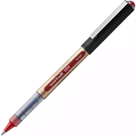 Picture of UNI-BALL UB150-10 EYE LIQUID INK ROLLERBALL PEN 1.0MM RED