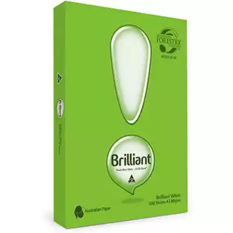 Picture of BRILLIANT A3 COPY PAPER 80GSM WHITE PACK 500 SHEETS