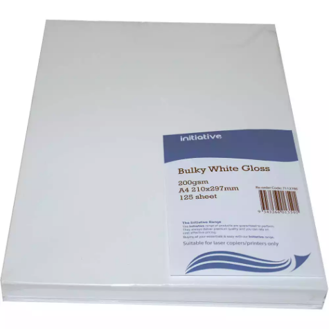 Picture of INITIATIVE A4 DIGITAL COATED COPY PAPER GLOSS 200GSM WHITE PACK 125
