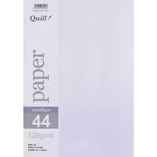 Picture of QUILL METALLIQUE PAPER 120GSM A4 QUARTZ PACK 25