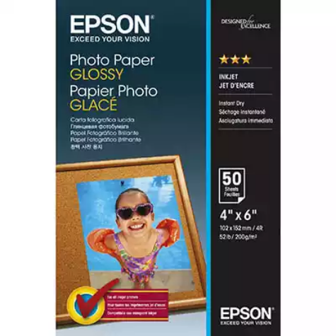Picture of EPSON C13S042547 GLOSSY PHOTO PAPER 200GSM 6 X 4 INCH WHITE PACK 50