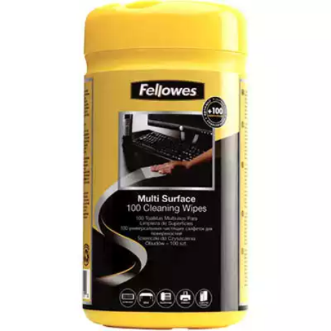 Picture of FELLOWES SURFACE CLEANING WIPES TUB 100