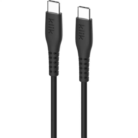 Picture of KLIK USB-C MALE TO USB-C MALE USB 2.0 CABLE 1.2M BLACK