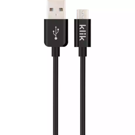 Picture of KLIK MICRO USB SYNC CHARGE CABLE BLACK 1200MM
