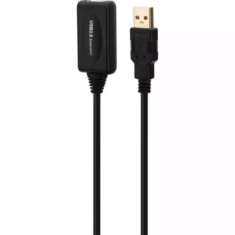 Picture of KLIK ACTIVE USB-A 2.0 A MALE TO A FEMALE EXTENSION CABLE 10M BLACK