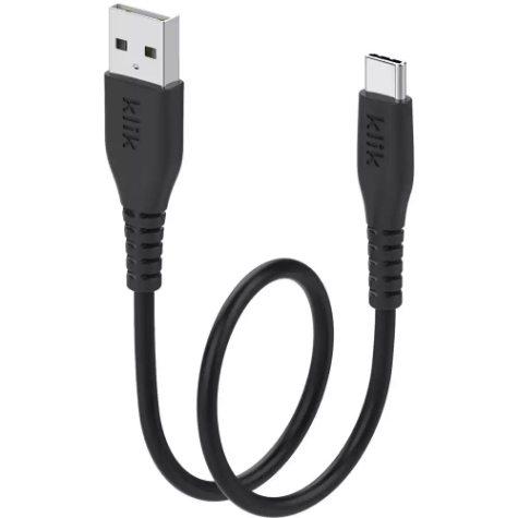 Picture of KLIK USB-A MALE TO USB-C MALE USB 2.0 CABLE 250MM BLACK