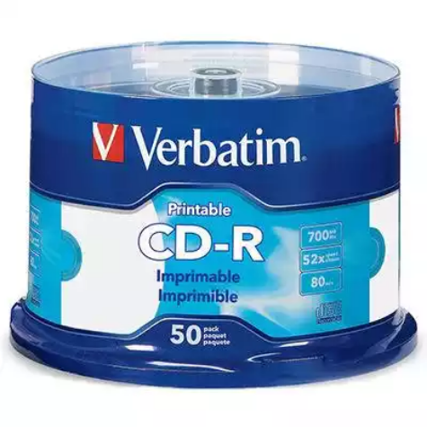 Picture of VERBATIM CD-R 700MB 52X PRINTABLE SPINDLE WHITE PACK 50