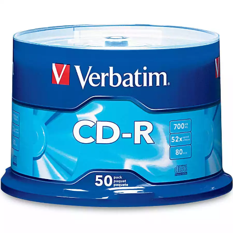 Picture of VERBATIM CD-R 700MB 52X SPINDLE SILVER PACK 50