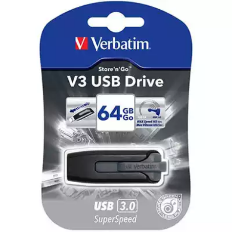 Picture of VERBATIM STORE-N-GO V3 USB DRIVE 64GB GREY