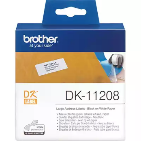 Picture of BROTHER DK-11208 LABEL ROLL 38 X 90MM WHITE ROLL 400