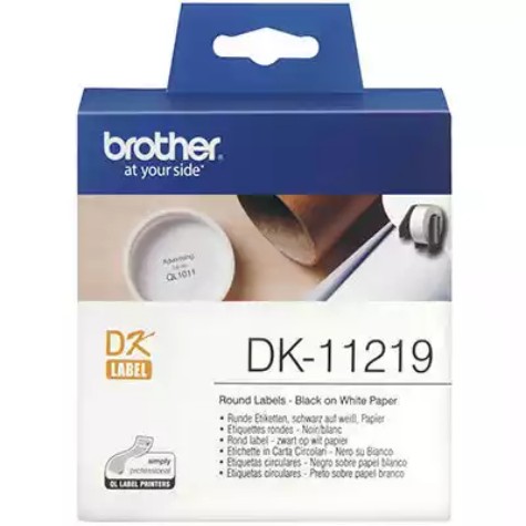 Picture of BROTHER DK-11219 LABEL ROLL ROUND 12MM ROLL 1200